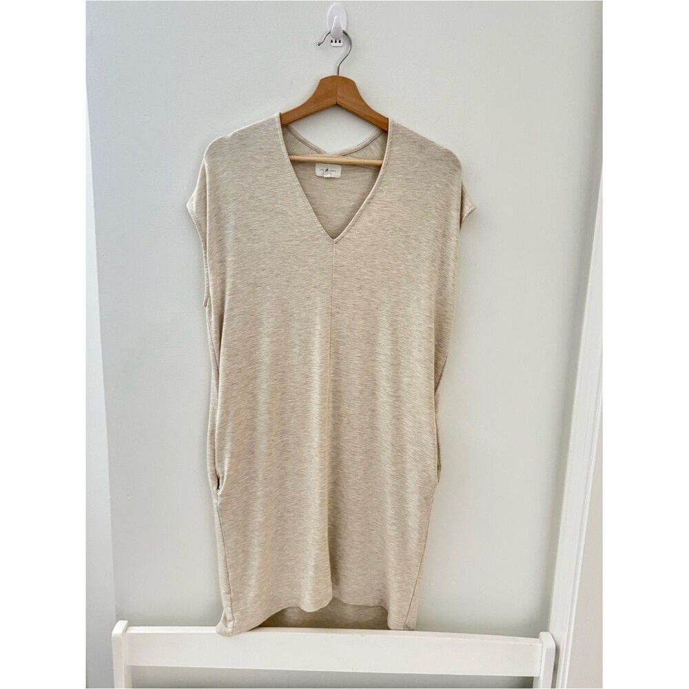 Lou & Grey Beige V-Neck Sleeveless Tunic S Dress